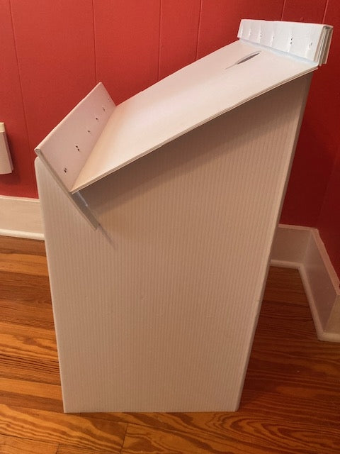28" white stand shown