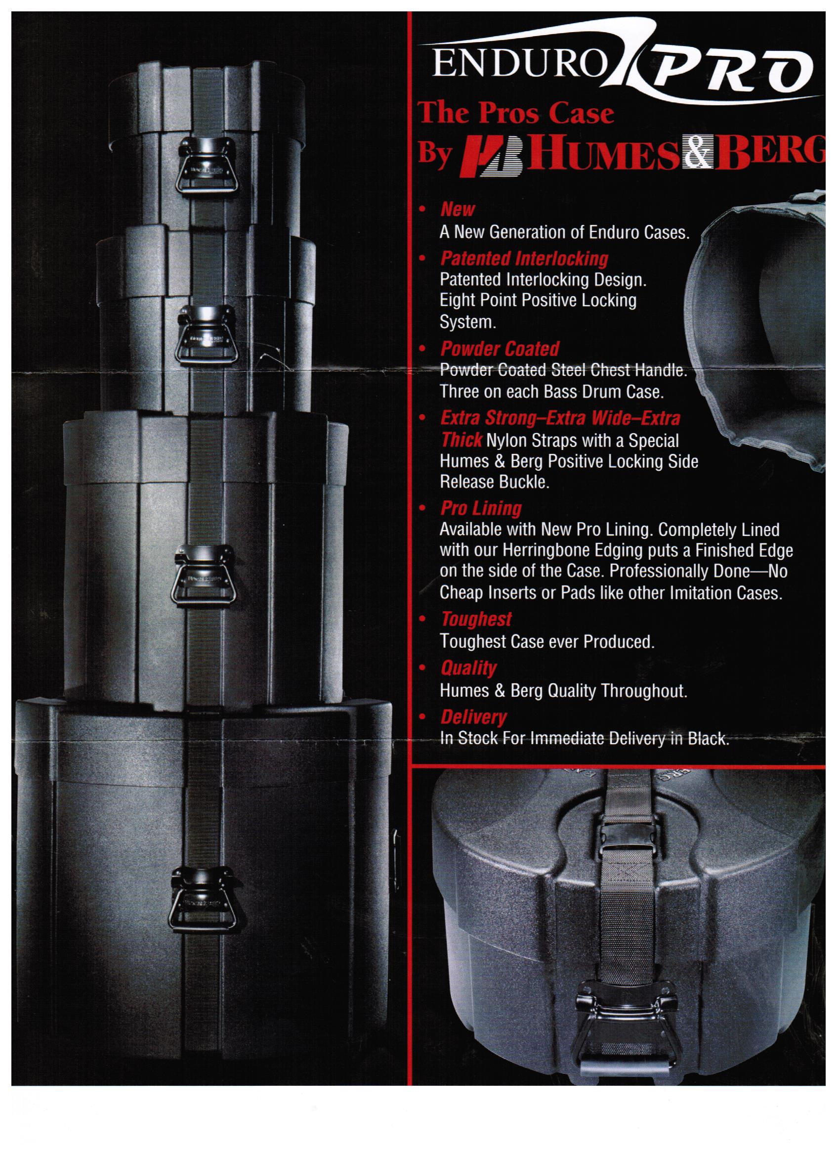Stackable Enduro Pro drum cases by Humes and Berg