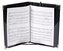Sheet Music Folder - Premium Choral Folder 7-3/4 x 11; Elastic Stays