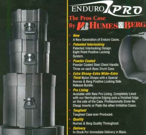 Tom Drum Case - Enduro Pro by Humes and Berg 5.5x8 to 10x12