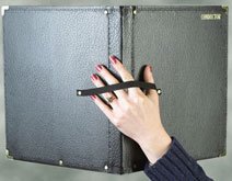 The Black Folder w/holding strap 